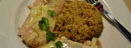 Tilapia Grilled in Corn Husks with Roasted Jalapeno-Lime Butter