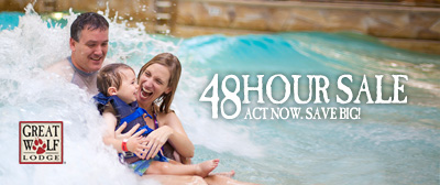 Great Wolf Lodge is running a 48 hour sale that gives 20% off winter rates. All 11 of the locations are taking part in this special offer.