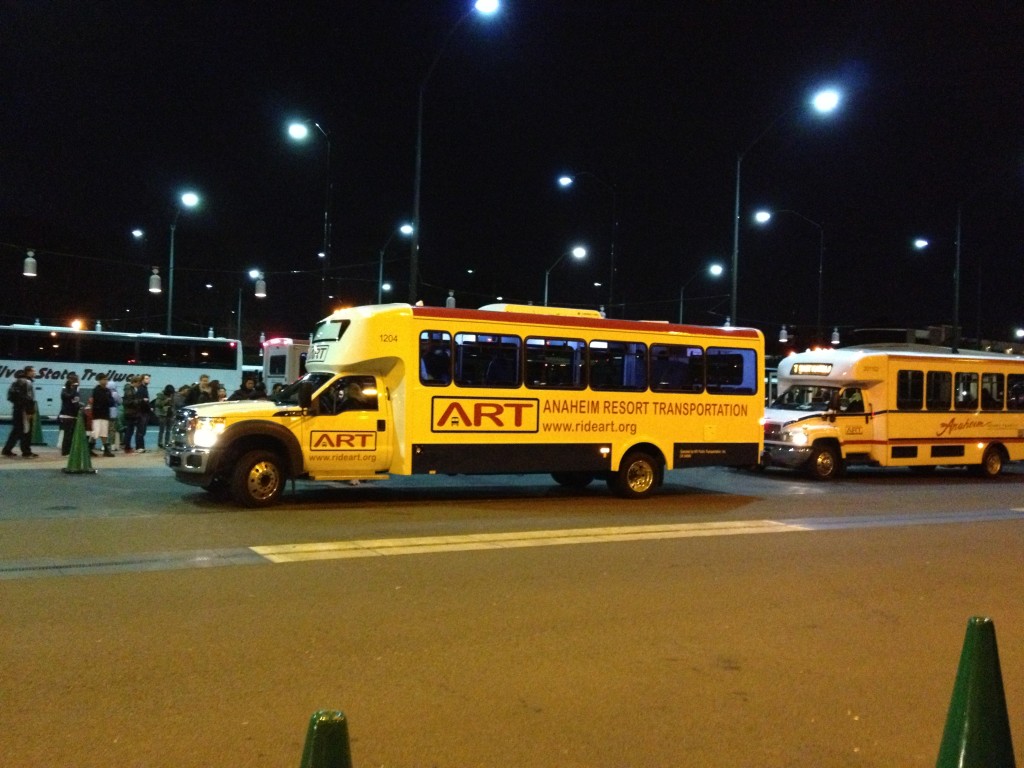 Planning how to get from your hotel to the Disneyland main entrance can be difficult. Some hotels offer their own door to door shuttles, some are within walking distance, and parking in the Disney lots can add up fast. The Anaheim Resort Transit (ART) shuttles offer a low cost option, but there are trade-offs to using the service.  