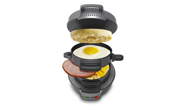 We are proud to show you what will likely be one of the most popular Father's Day gift items this year. Behold, the Hamilton Beach 25475 Breakfast Sandwich Maker.