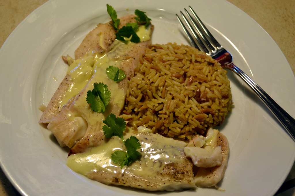 Tilapia Grilled in Corn Husks with Roasted Jalapeno-Lime Butter
