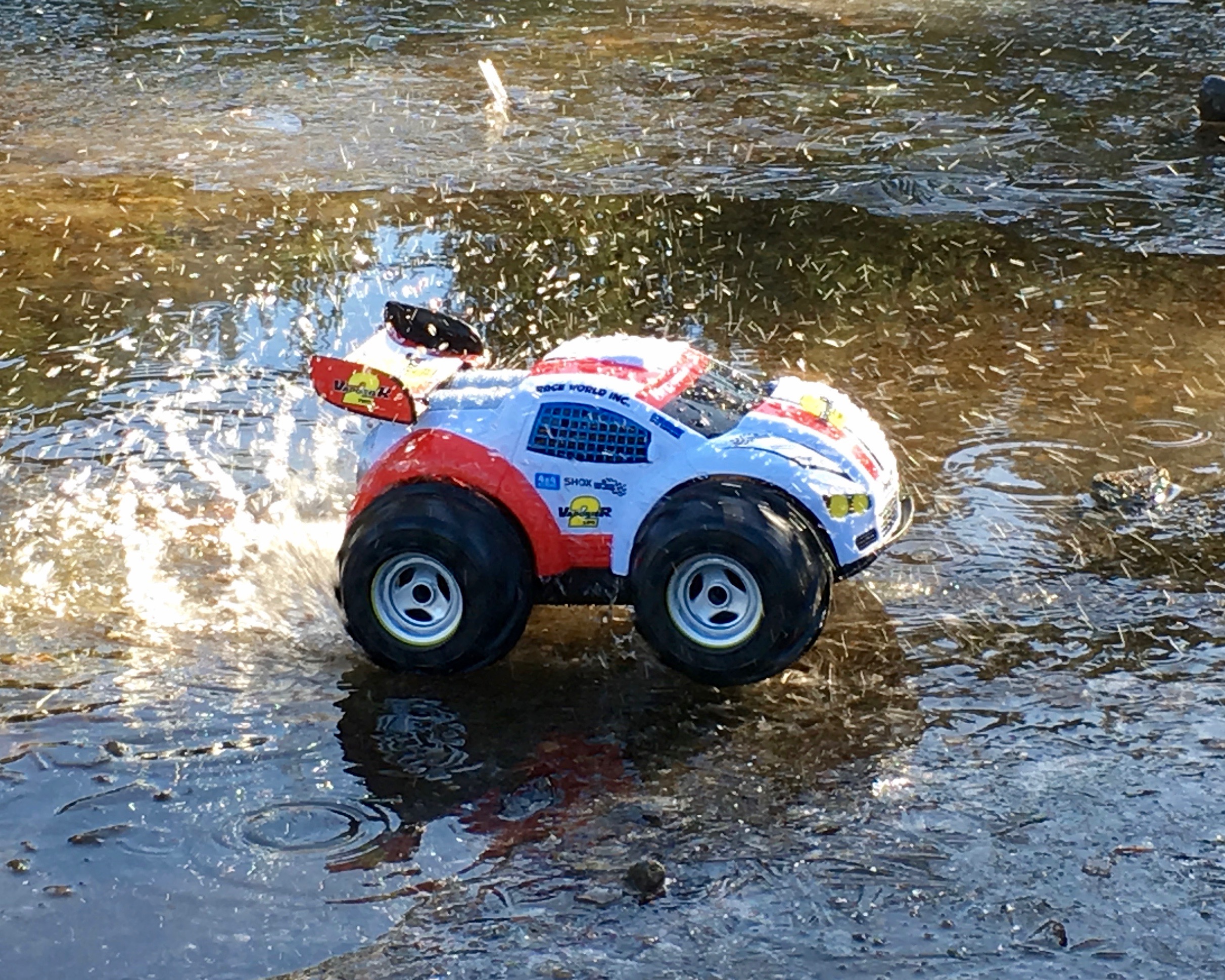 rc car over water