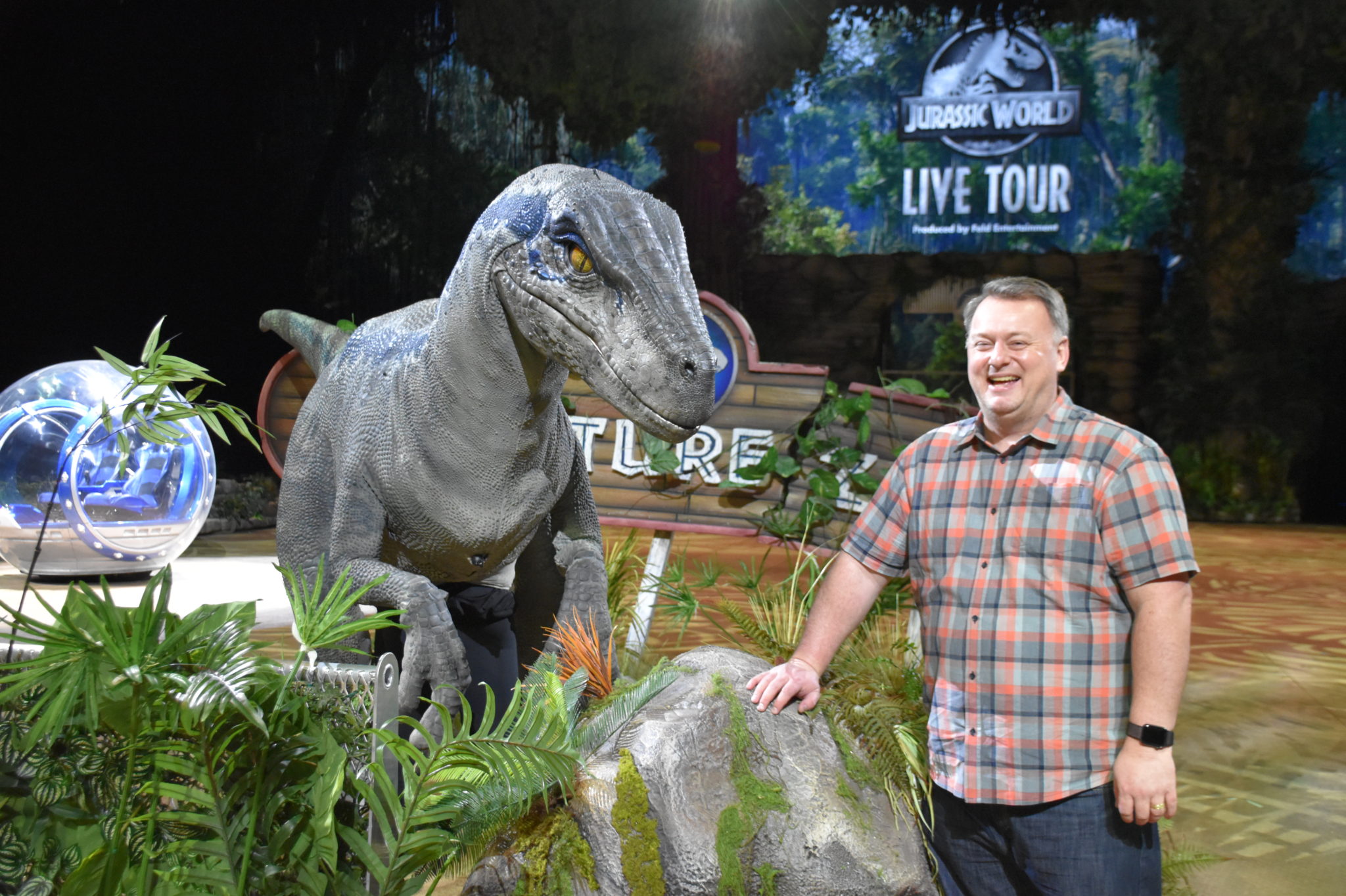 Take a peek behind the scenes of Jurassic World Live Tour Dad Logic