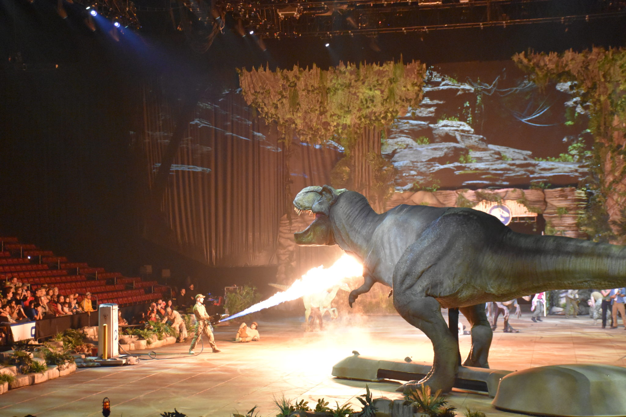 Take a peek behind the scenes of Jurassic World Live Tour Dad Logic